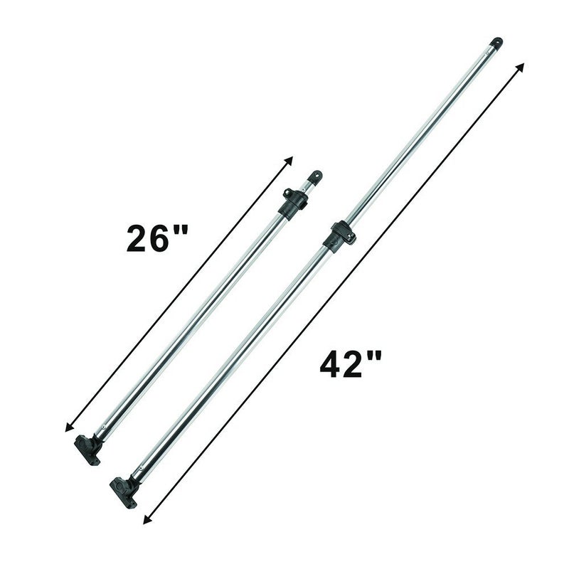 MSCÂ® New Adjustable Bimini Rear Support Poles, 1" Aluminum Support Poles,Fit Most Types of Bimini Tops - Image 2